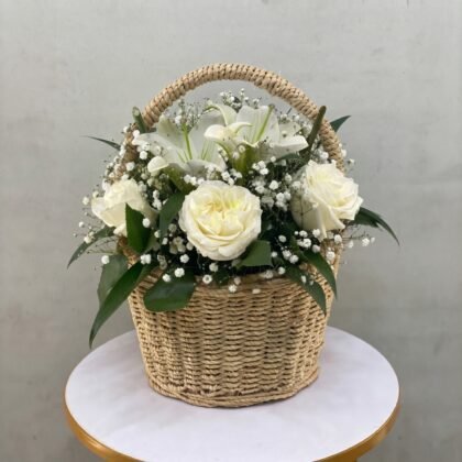 Ivory Elegance Basket